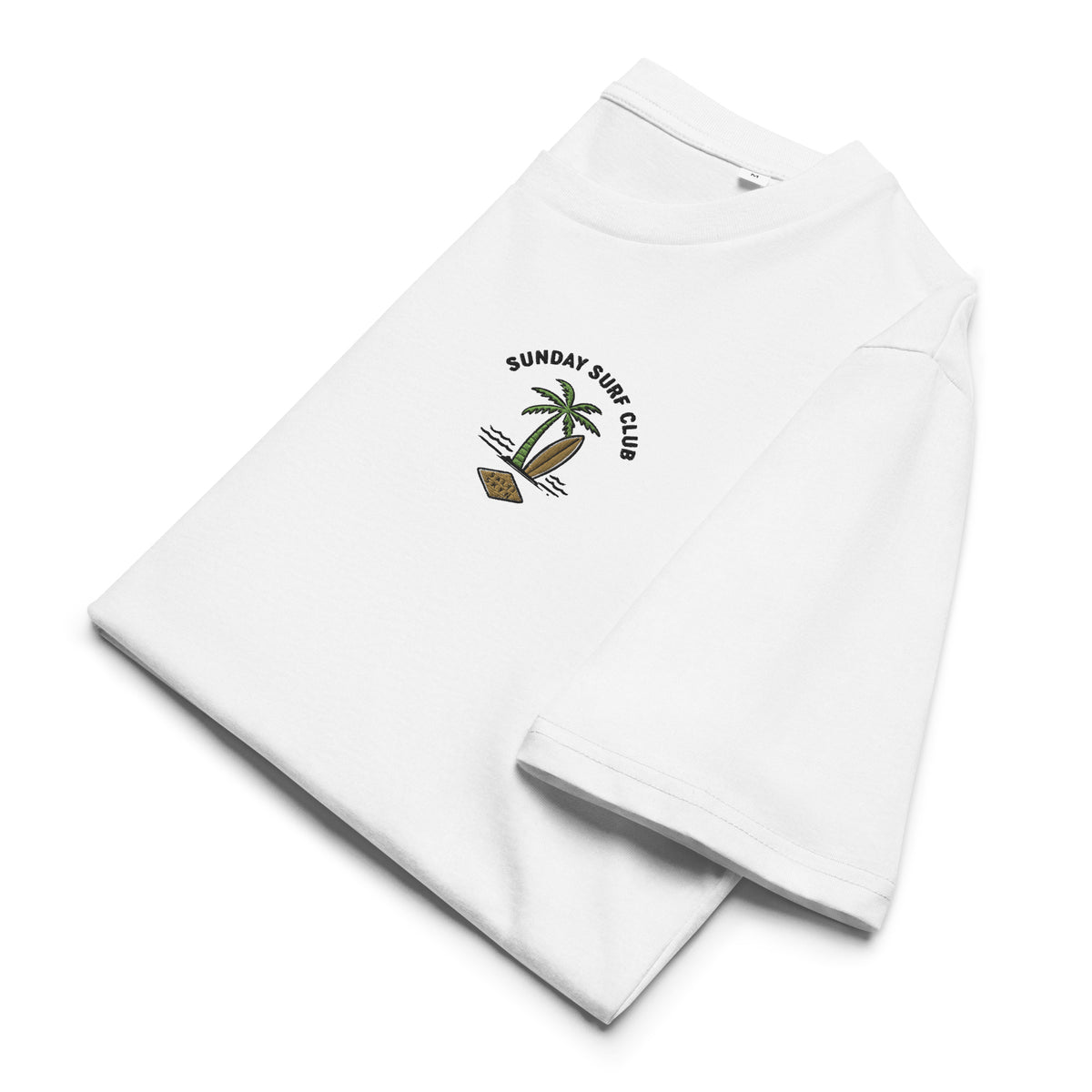 Embroidered Sunday Surf Club Heavy Eco Tee